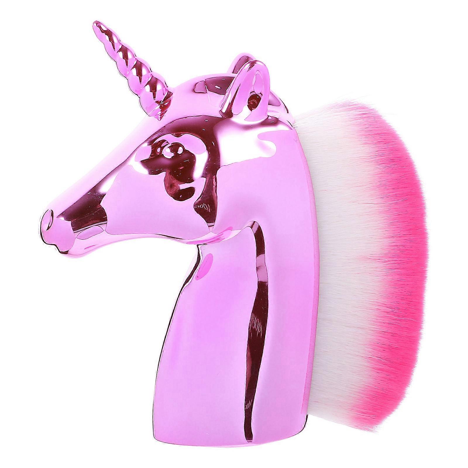 Unicorn Shape Makeup Brush for Gold Cosmetics Blush & Foundation Application Creative Design for Daily & Professional Use
