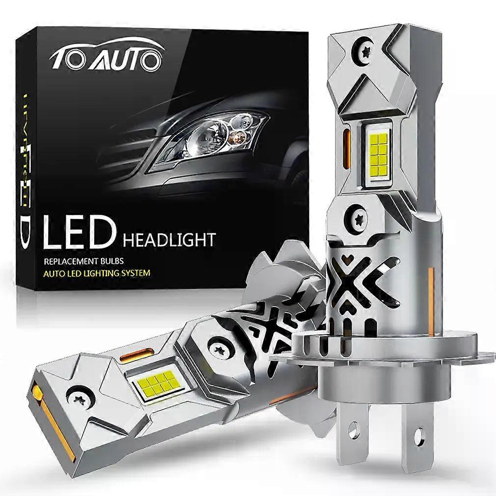 2Pcs H7 Turbo LED Head Lamp Bulbs 160W 90000LM H7 LED Lights 1:1 Mini Size Head Lamp Wireless CSP LED Chips Car LED Headlight
