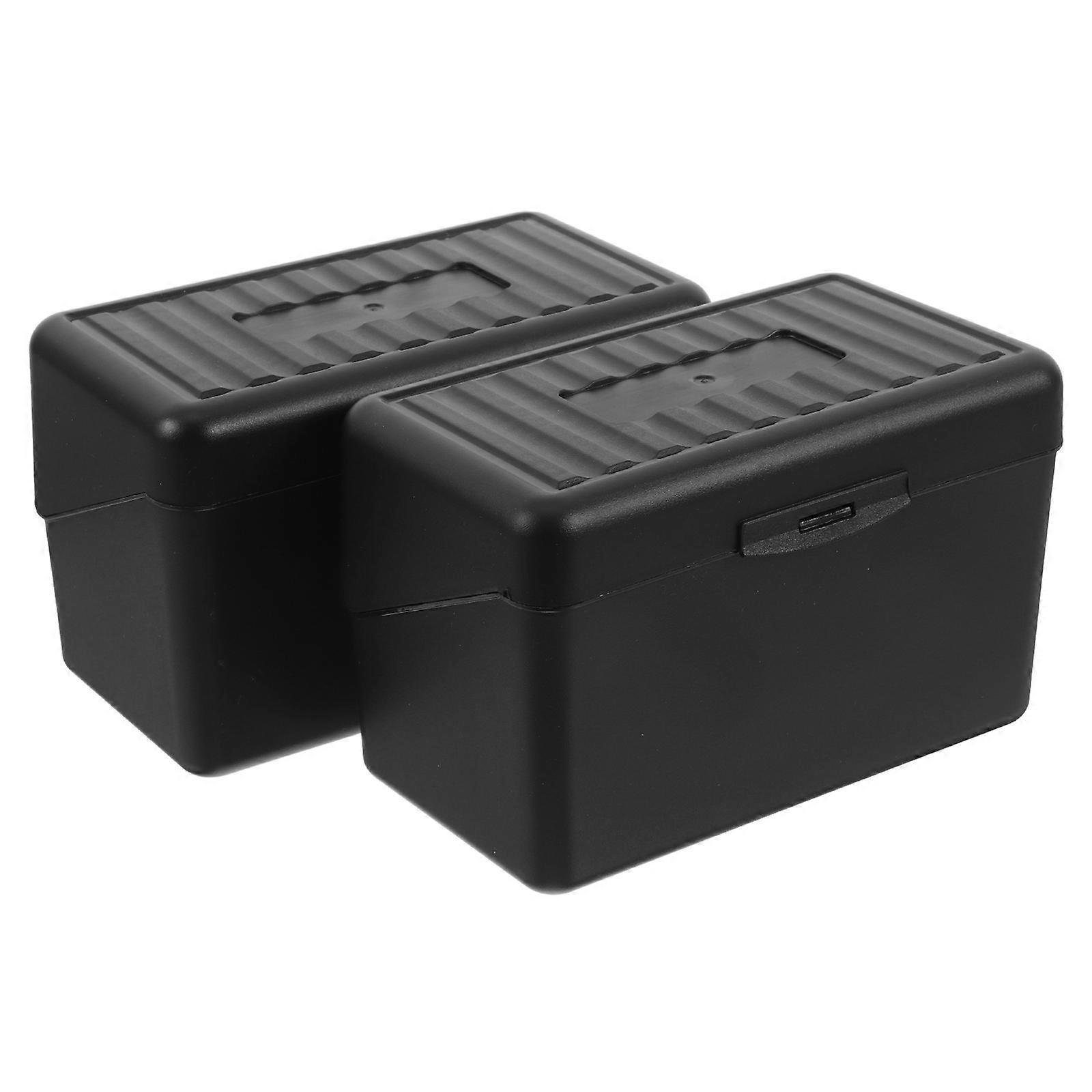 Index Card Box Organizer Case Flash Card Holder for Note Cards 1Set Plastic Compact and Portable Multifunctional Storage Rectangular