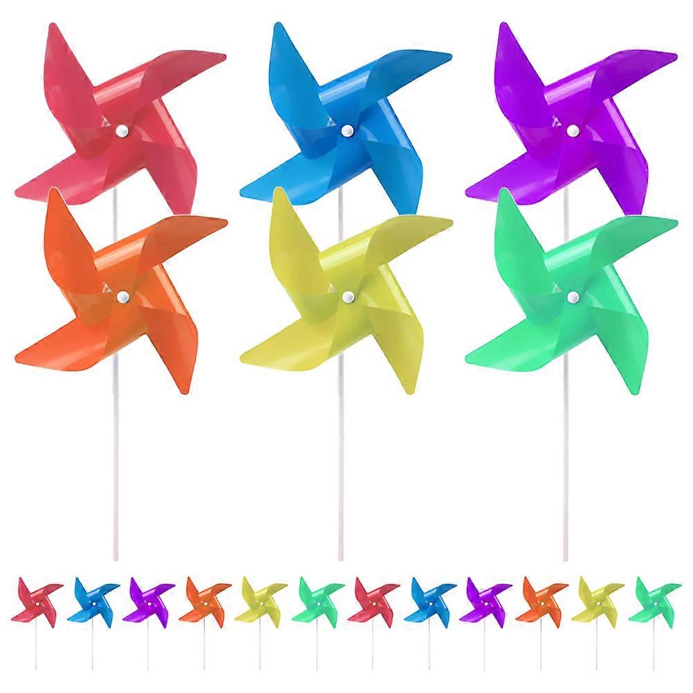 Toy Pinwheels Colorful Pinwheels for Toddlers School Event Garden Windmill Decoration 24Pack