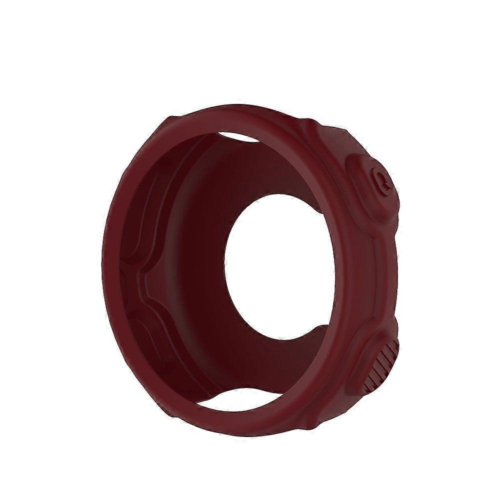 1pc Smart Watch Protective Case Silicone Shock-proof Protective Cover Compatible for Garmin Forerunner 235 (Dark Red)