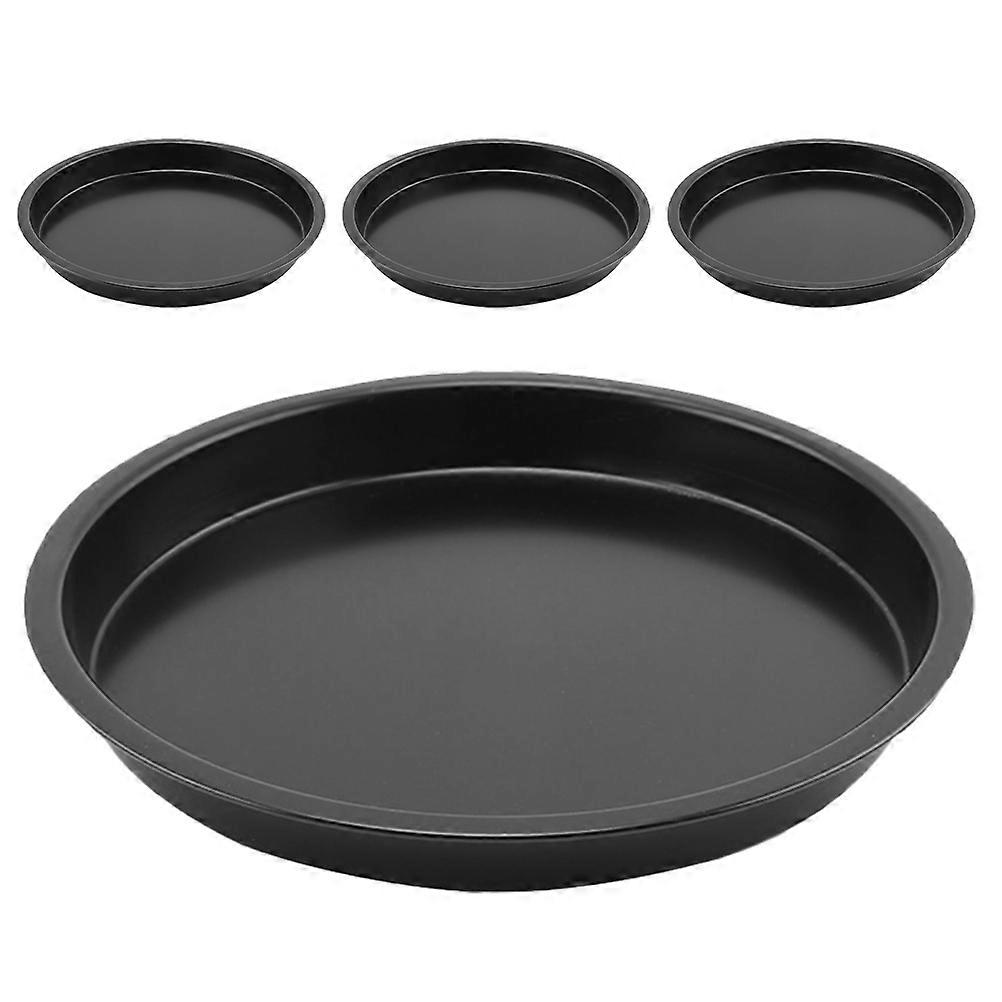 4pcs Nonstick Carbon Steel Pizza Tray for Oven Baking – Even Heat Distribution for Crispy Crusts, Ideal for Pizza, Cookies, and Bread