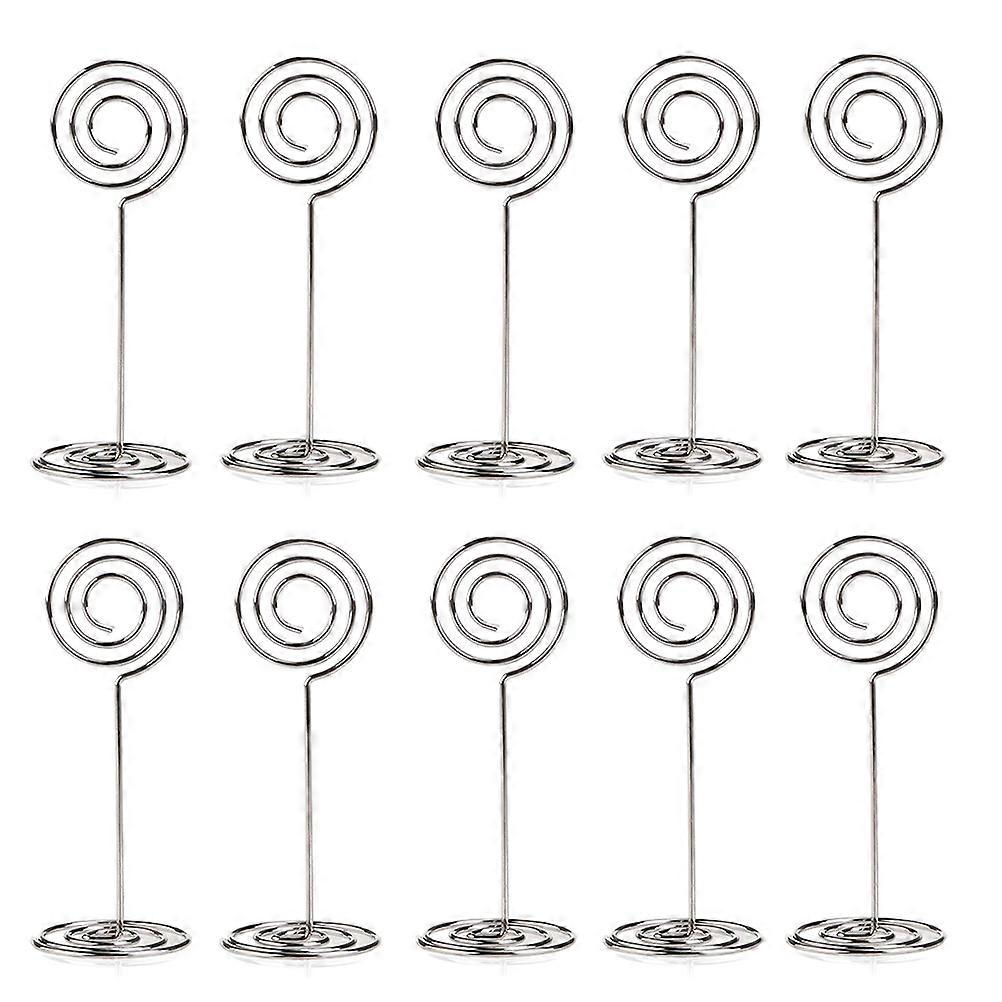 Clips de placement de carte Porte-cartes de lieu Conception simple Base en spirale Décorations de table 8.50x3.20x3.20CM 24Pcs