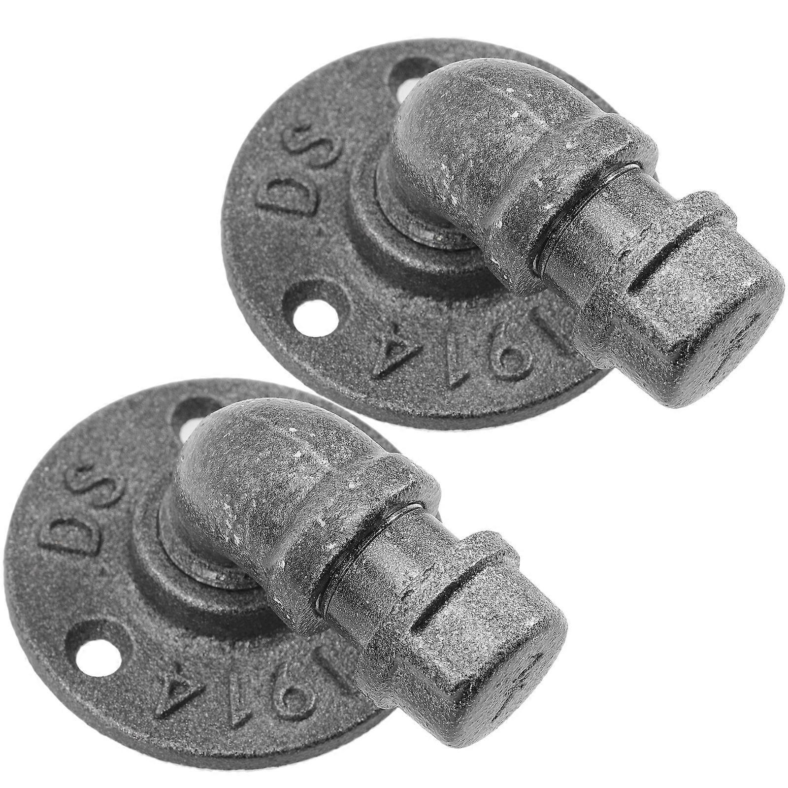 Multipurpose Hooks 2Pcs Silver Wall Hook Space-Saving Iron Storage for Hanging