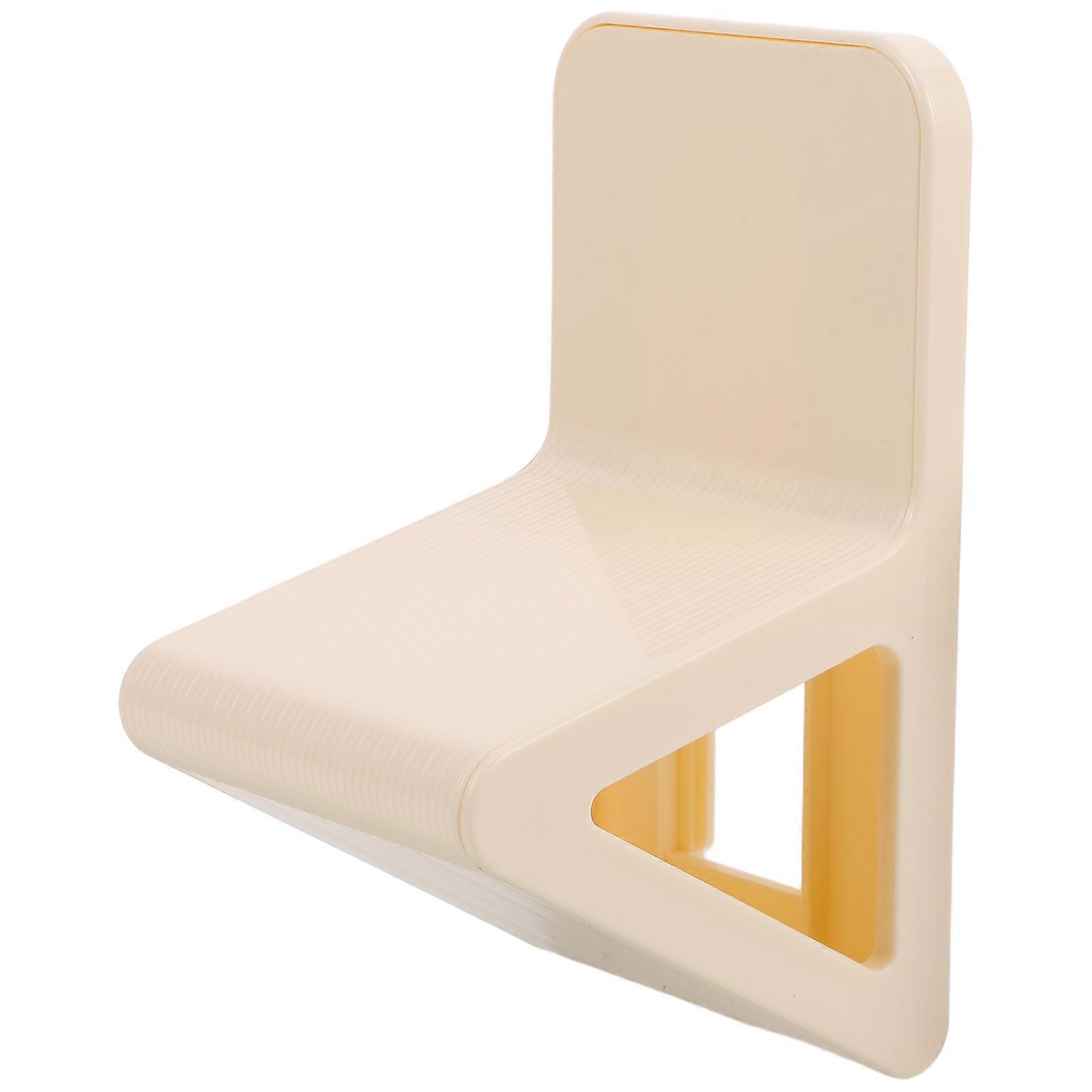 Shower Footrest Anti-Slip Wall Mounted Bathing Support Plastic Rectangular No-Drill Installation For Home Bathing 1Set