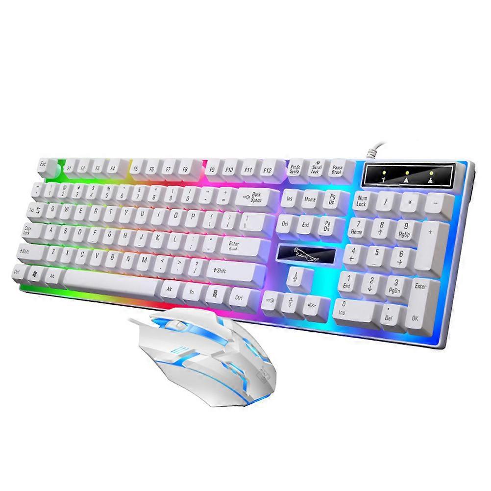 Gaming Accessories Colorful Backlight Ergonomic Design White 1Set