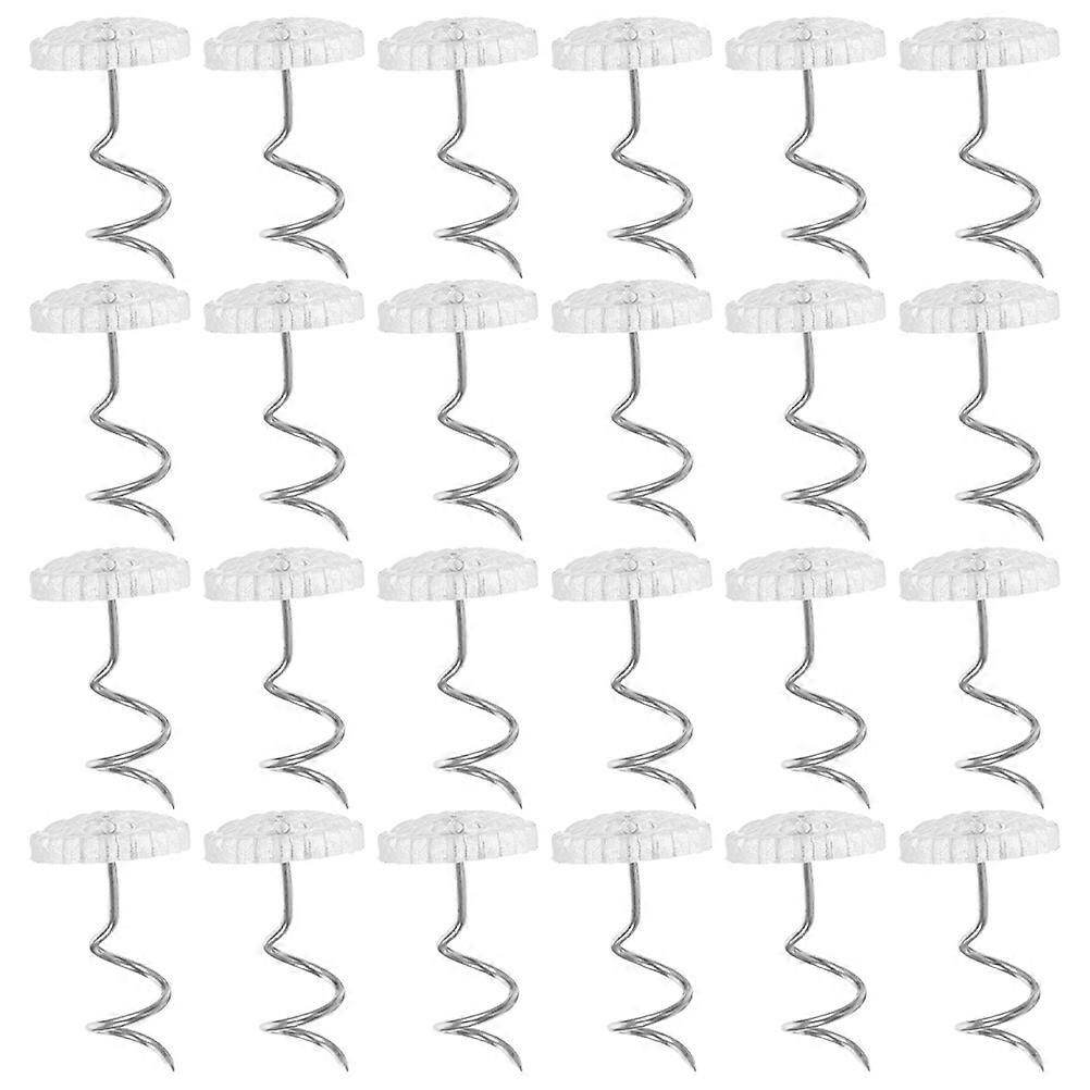 Sofa Sheet Pin Spiral Decorative Pins Silver 1.70X1.10X1.10cm Fixing Anti-slip 50Pcs