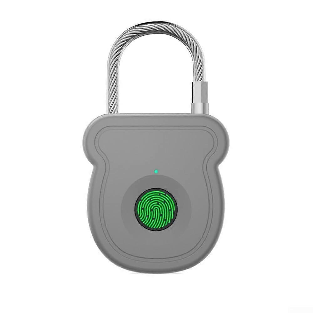 USB Fingerprint Access Lock for Suitcases and Backpacks with 20 Fingerprint Capacity (Grey)