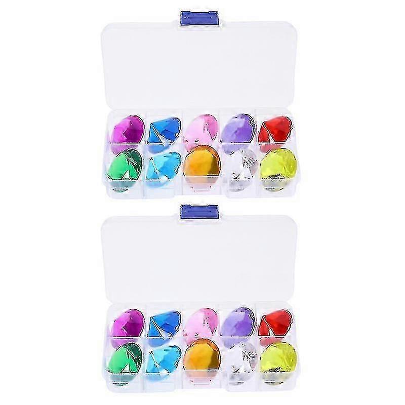 2 laatikkoa värikäs iso timanttilelu kaunis iso timanttilelu hauska iso timantti toy-ss