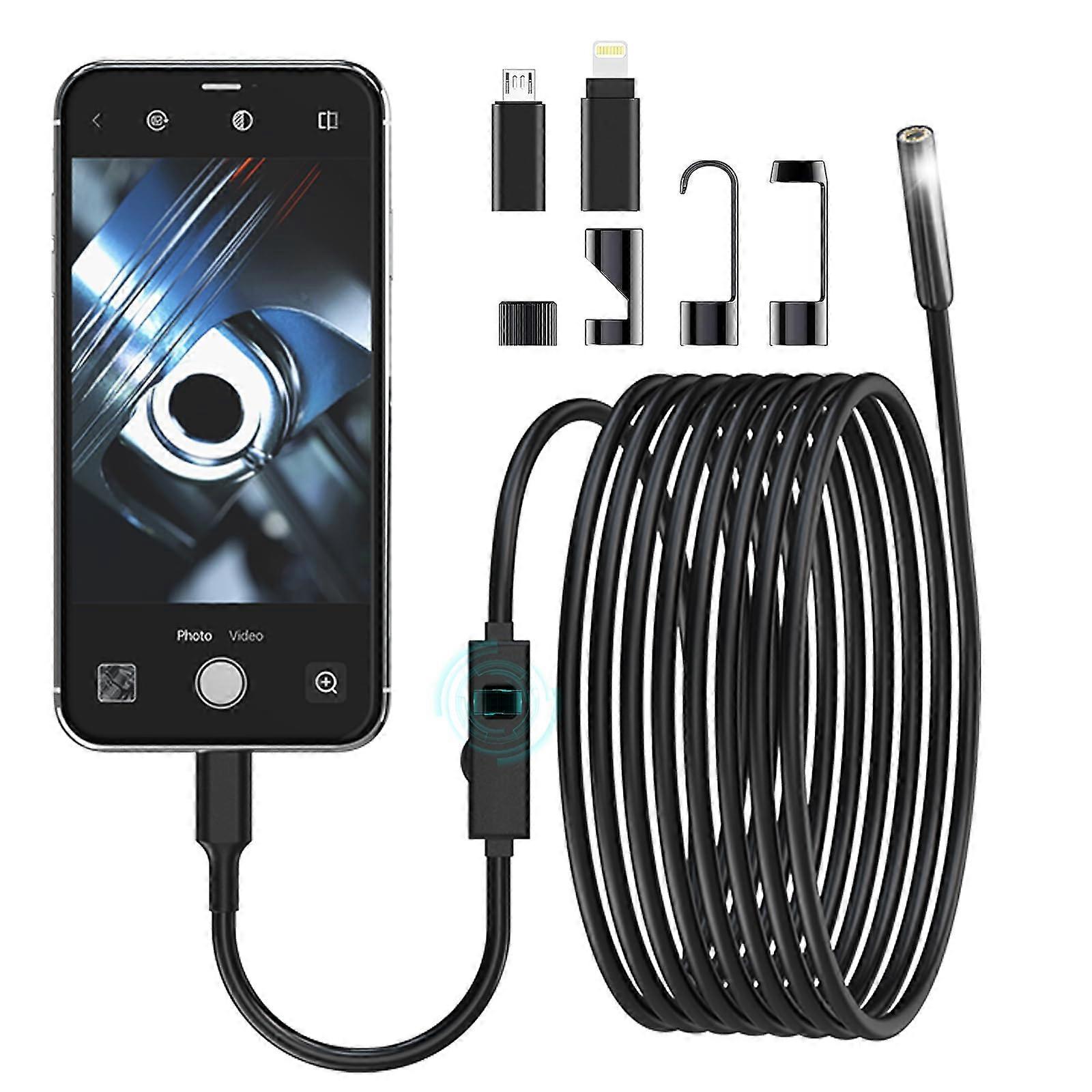 illuminated Endoscope Camera,8 LED Lights Waterproof Endoscope Camera