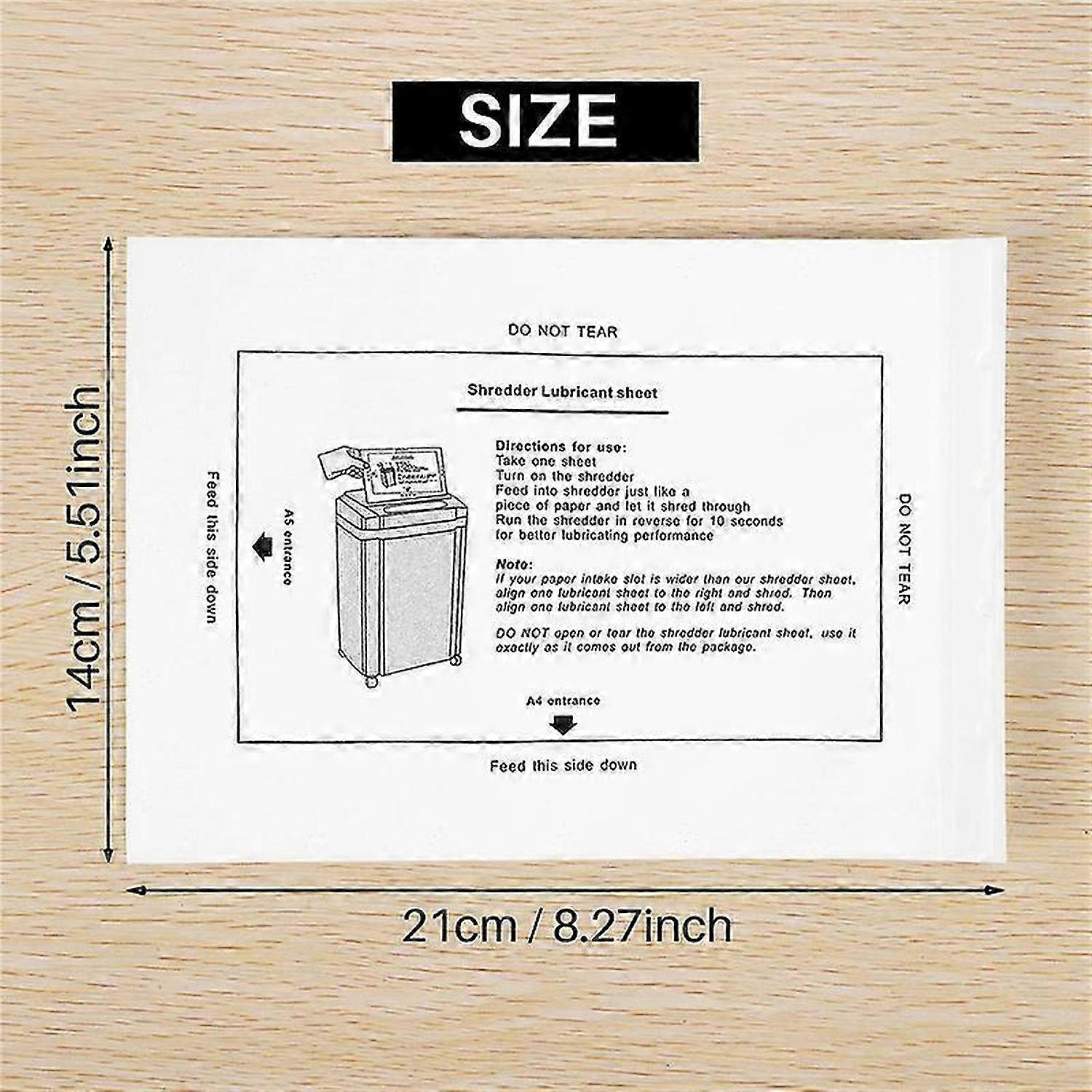12PCS Paper Shredder Lubricant Sheets Shredder Lubricating Oil Portable Paper Type Lubricating Oil f