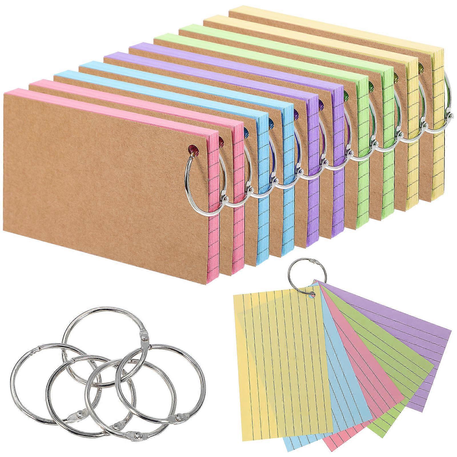 500 Pcs Lined Flash Cards with Ring for Study, Office & School – Note Cards for Organizing and Memorizing Information