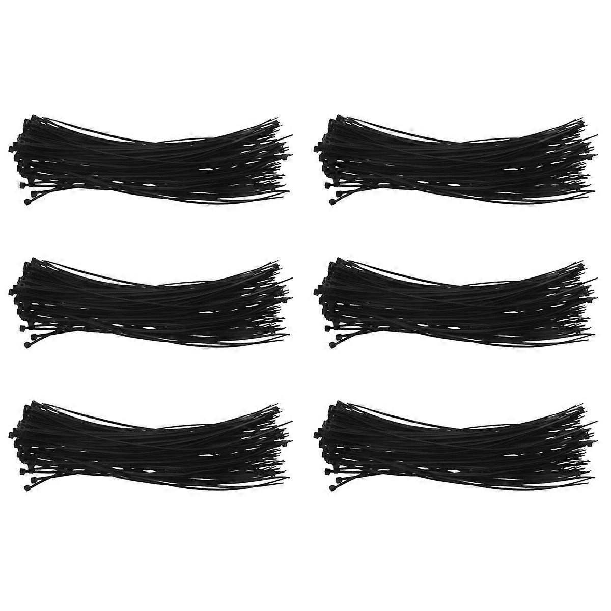 100 x Thin Black Cable Tidy Ties Zip Ties Cord Strap Wrap 200 x 3mm