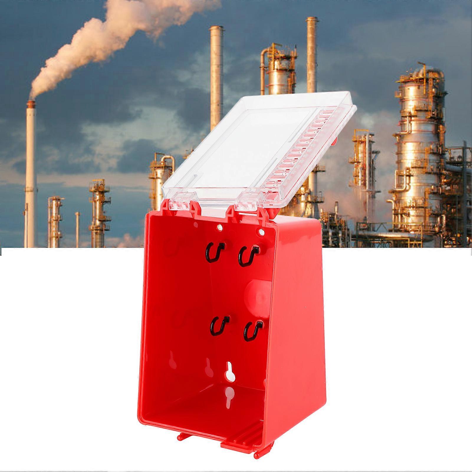 Wall Mount Lock Box 8 Hole Positions Hanging Locks Keys Combination Box with Transparent Panel 