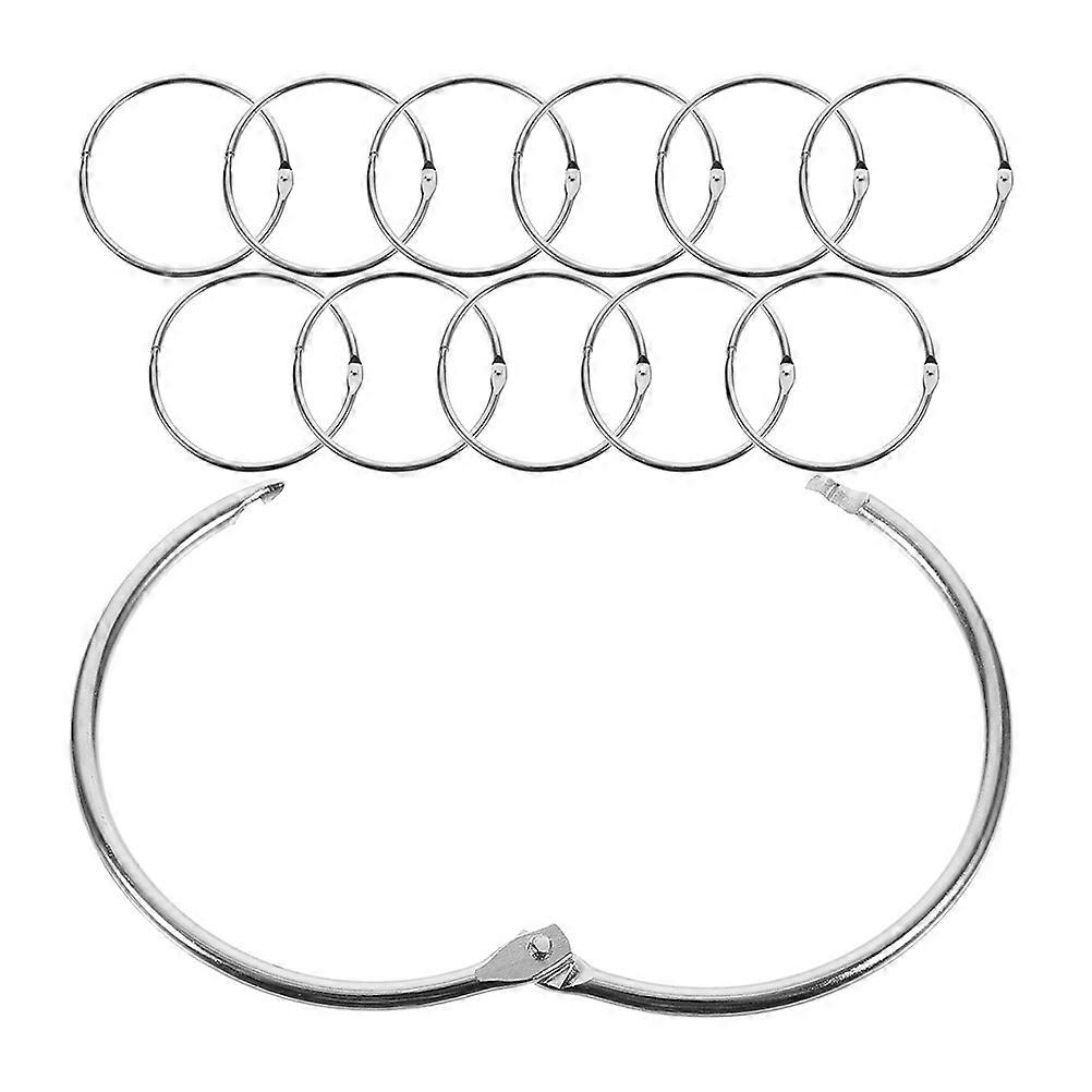 Rings for Paper Binding Metal Binder Rings File Holding Notebook Accessories Outer Diameter 5CM 24Pcs
