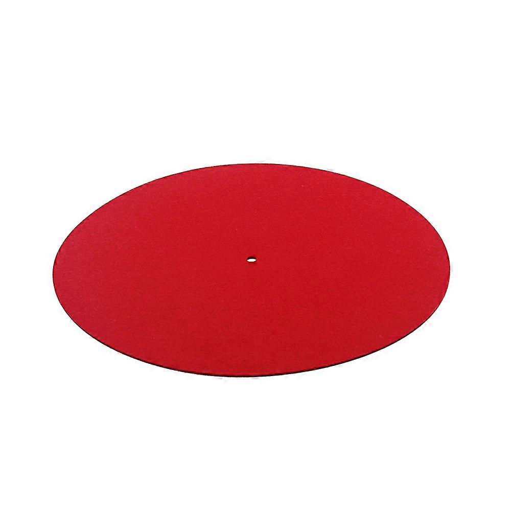 Record Slip Mat Turntable Platter Mat Non-Slip Red 30 X 30 X 0.2 Cm 1Pcs