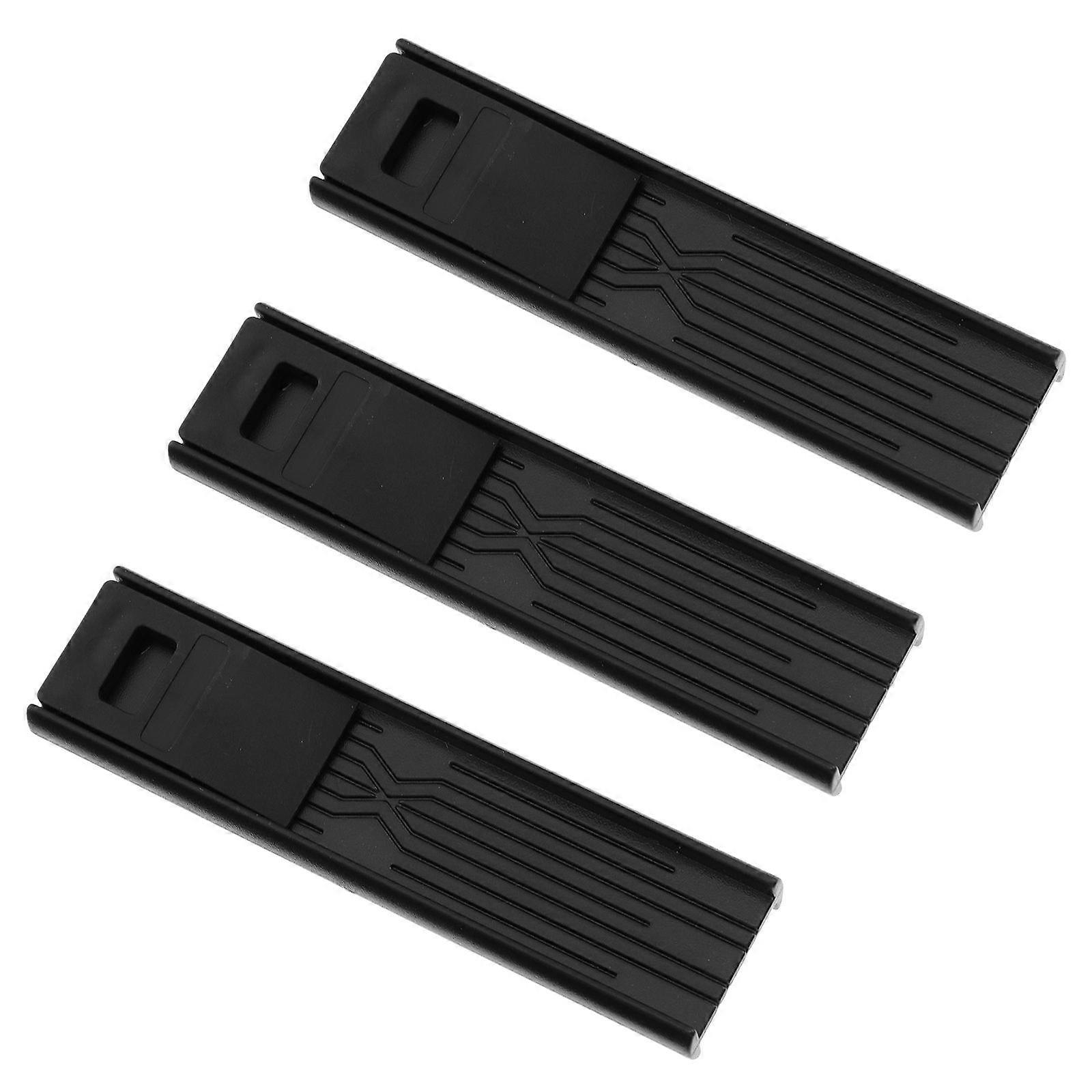 3Pcs Saxophone Whistle Protective Clips for Better Storage and Safety Black Plastic