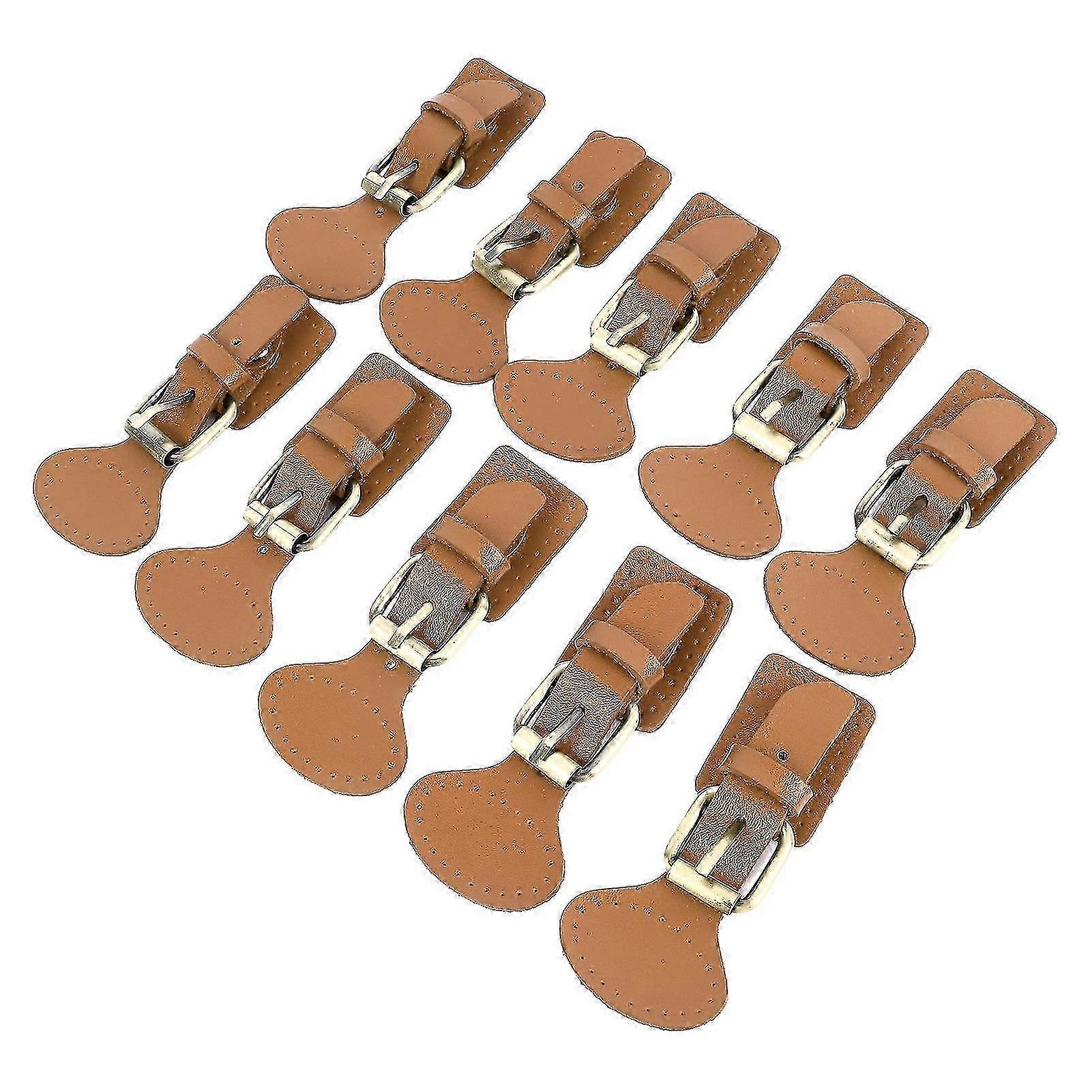 10 Sets Leather Sew On Toggles Closures Snap Toggle Sew On Buckle for Coat Jacket DIY Leather Craft