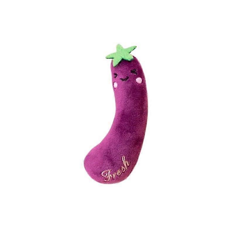 Cat toys with catnip, plush cat toys for kittens, teeth grinding, thumb cushions, chew toys, claws, thumb biters, pet accessories (Eggplant)