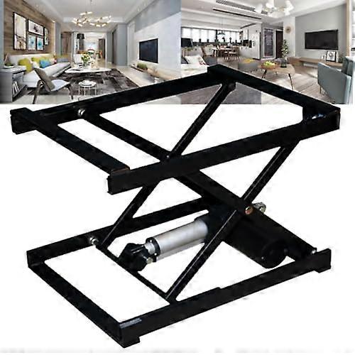 Electric Scissor Lift Table Height Adjustable Electric Lift with Wireless Remote Control, Folding Iron Frame Work Platform for Computer Desk