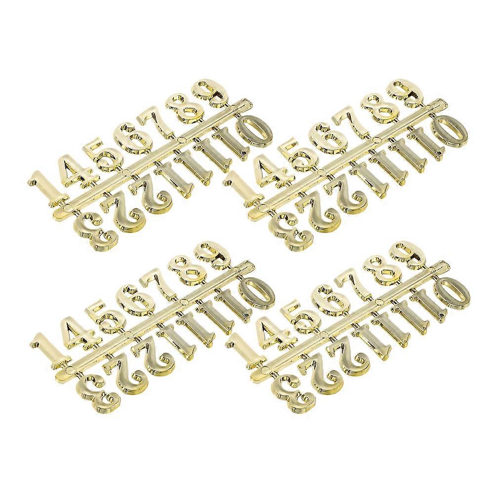 Clock Faces For Crafts Diy Clock Numerals Easy Readability For Diy Enthusiasts Golden 4Set