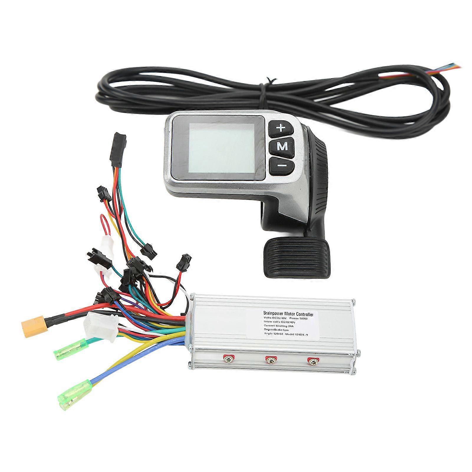 36V 48V 500W Electric Bicycle Controller Panel Kit Electric Bike Motor Brushless Controller and LCD Display Set YMQX)