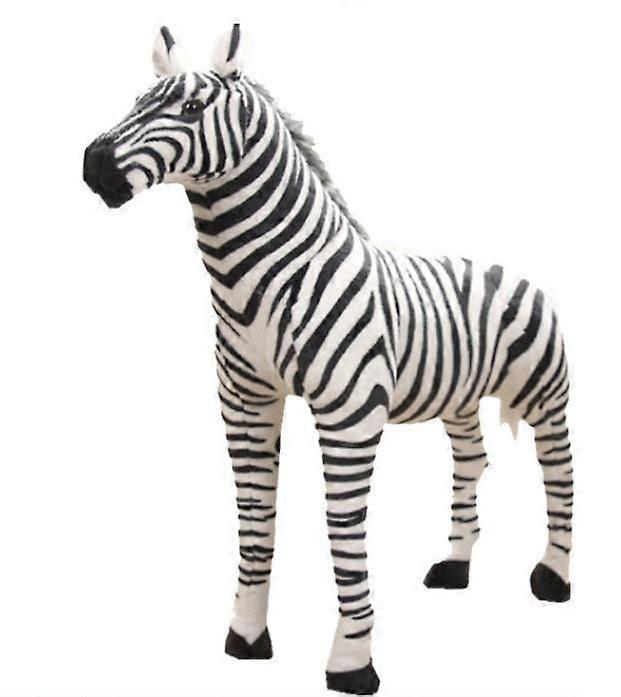 Zebra Plys Dyr Blød Kæmpe Udstoppet Hest Realistisk HestLegetøj Til Kid Gave