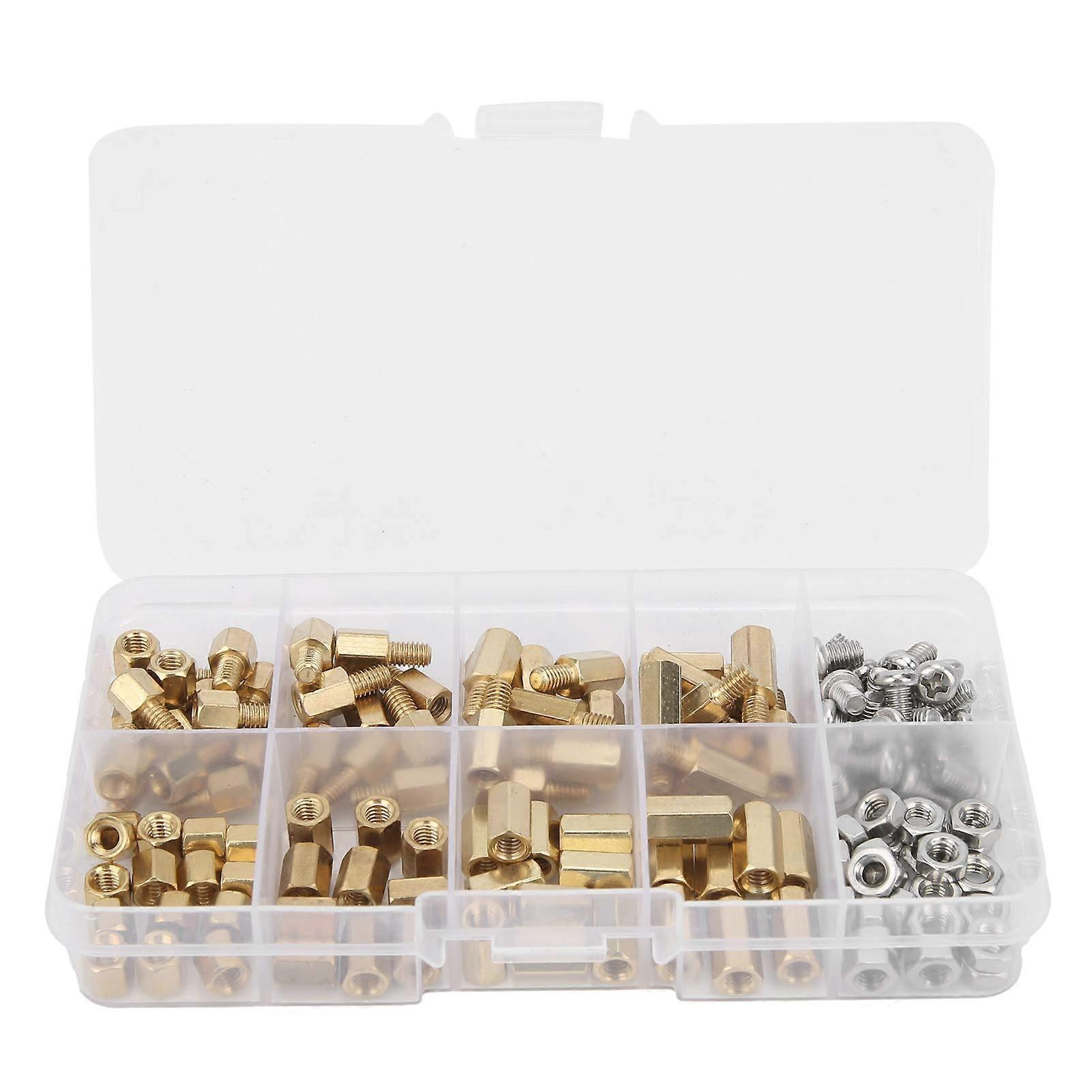 Messing Hex Standoff M4 - 136pcs Brass Hex Pillars for Industrial Hardware - Durable Precision Spacers
