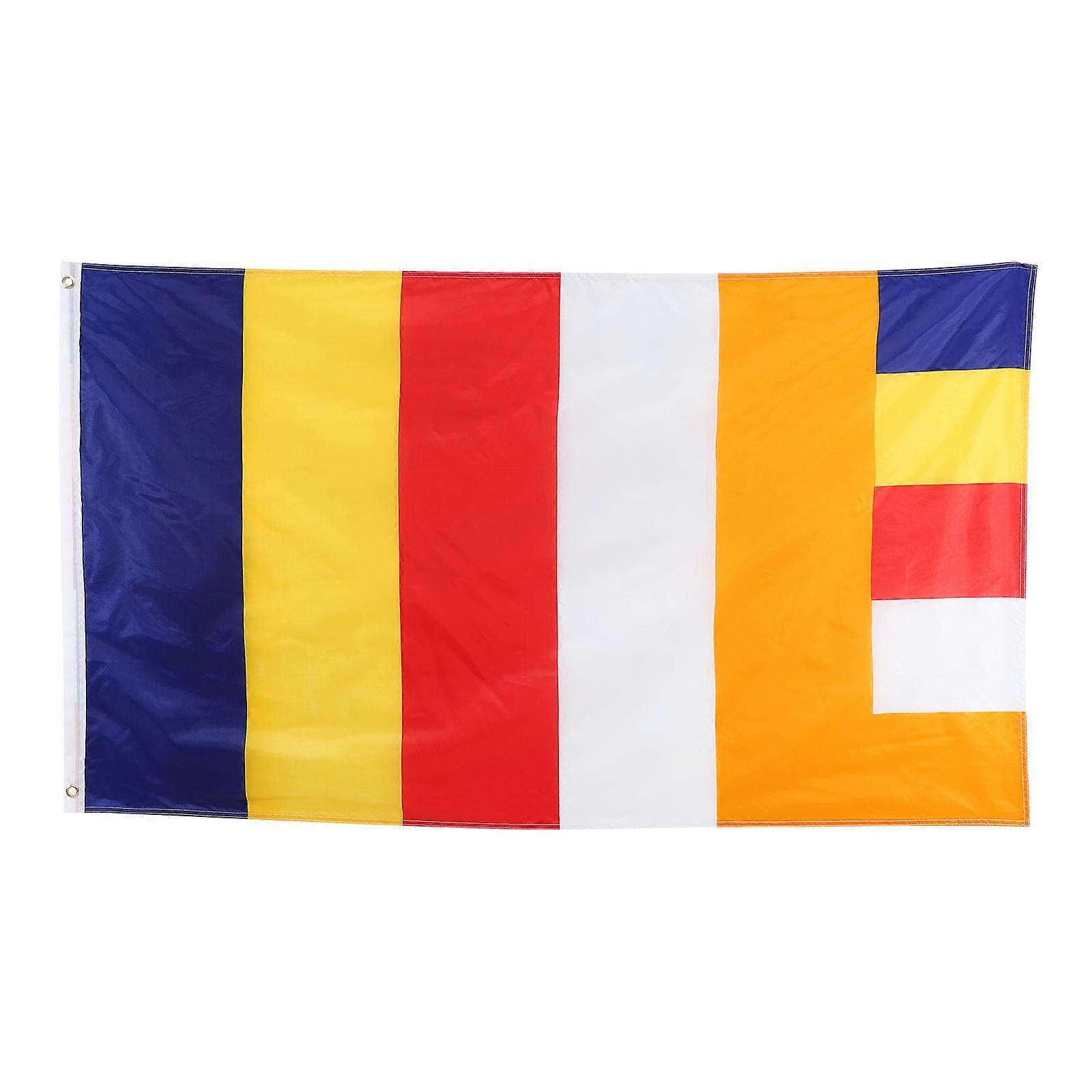 Hanging Banner Rectangular Buddhist Flag for Temple 1Set
