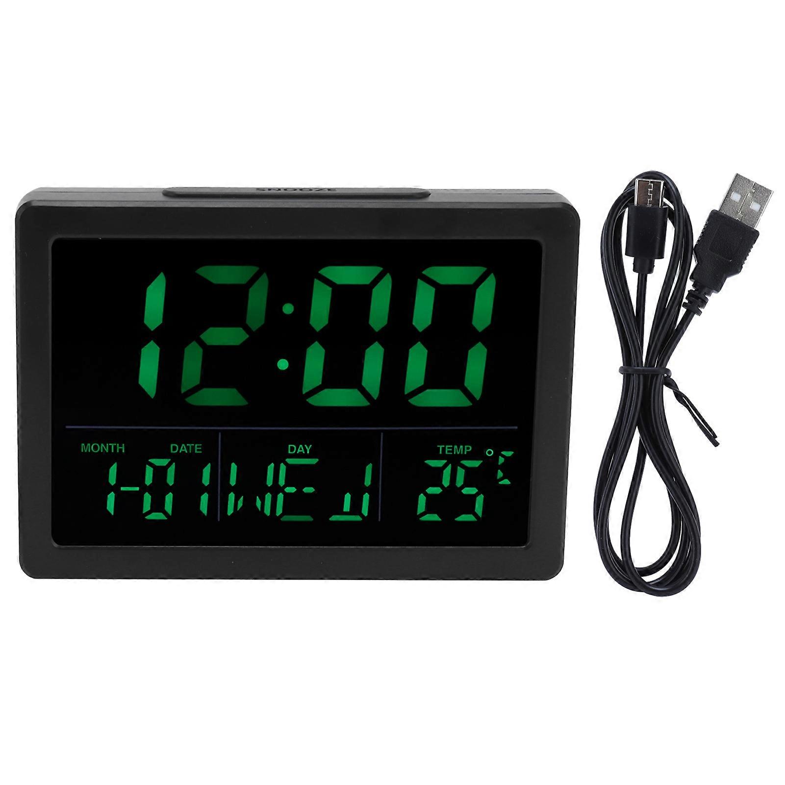 LED Beside Clock with Large Screen and Snooze Function Electric Clock for Morning Dormitory