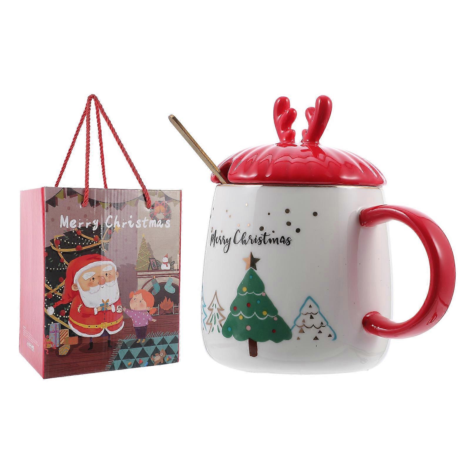 Ceramic Mugs Assorted Color Perfect For Christmas Party And Festive Events Drinking And Decoration 1Set