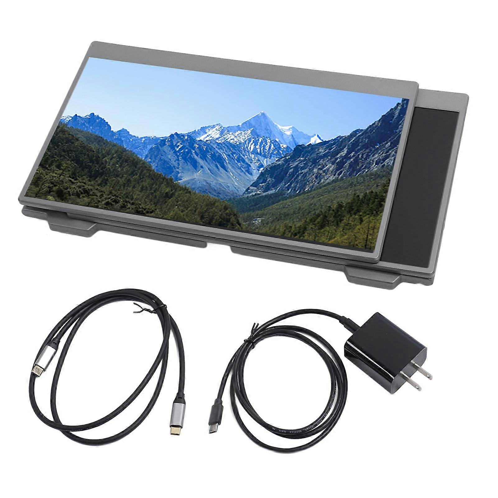 14" FHD 1080P Dual Screen Extender - Portable USB-C Display for 14-16.1" Laptops
