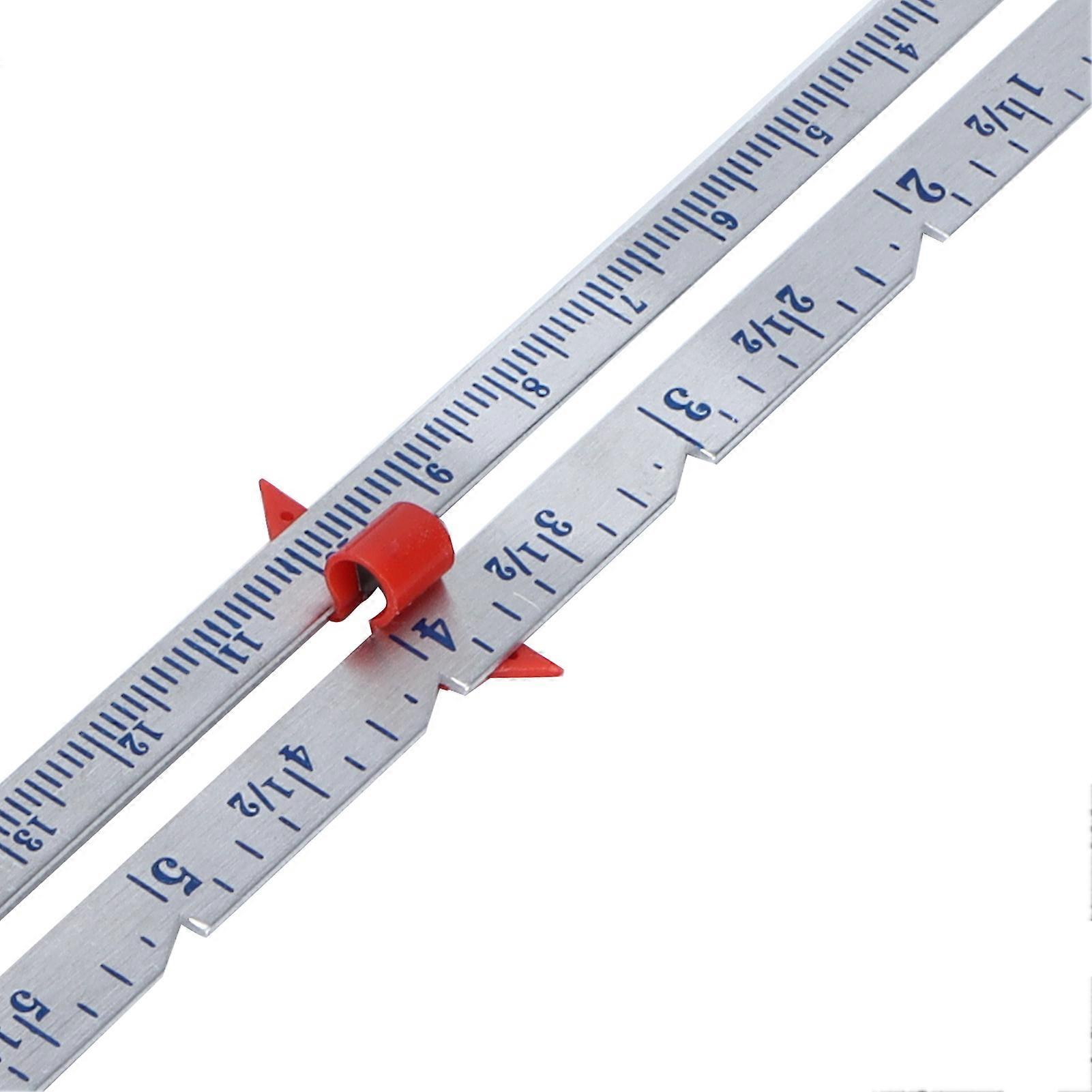 Quilting Ruler Seam Allowance Pointed Edge Sewing Measuring DIY Tools for Positioning Amount Button Margin Parallel LineSilver