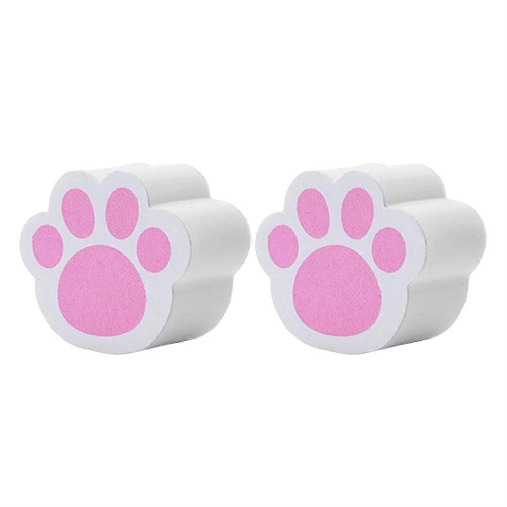 Pink Cat Claw Sponge Scrubber for Mirror Cleaning at Home Made of Polyethylene Safe Durable 2pcs