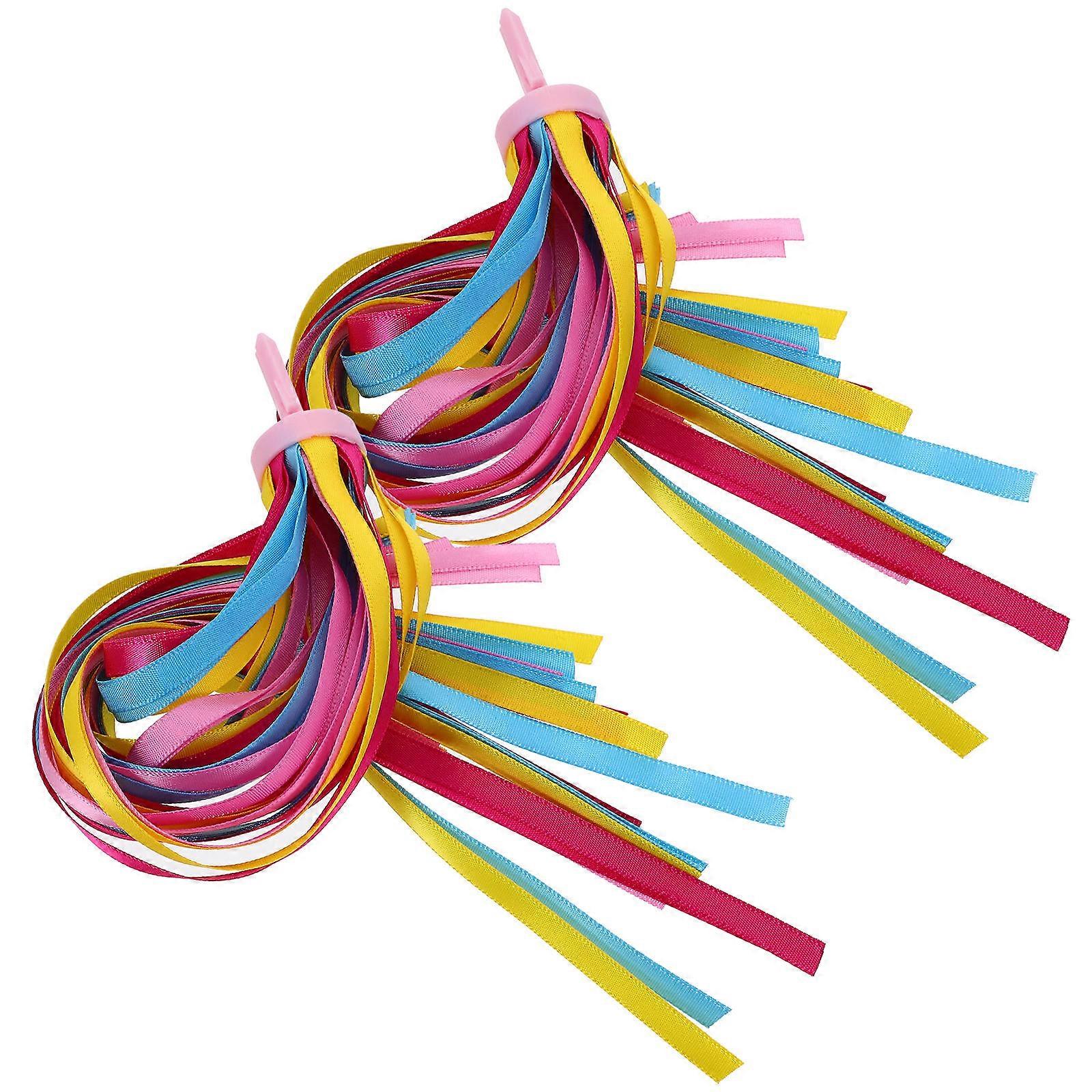 Kids Bike Handlebar Streamers with Nylon Grips for Tricycle and Scooter Use