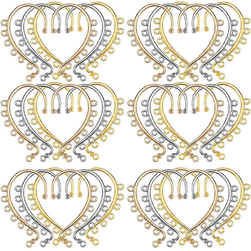 DIY Earring Hooks Alloy Material Smooth Surface Gold Various Occasions 30Pcs