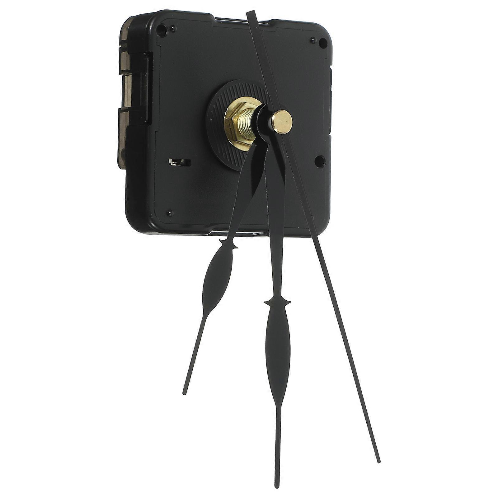 Mute Clock Movement Kit with Black Plastic Hands for DIY Wall Clocks Lightweight and Durable 1 Set