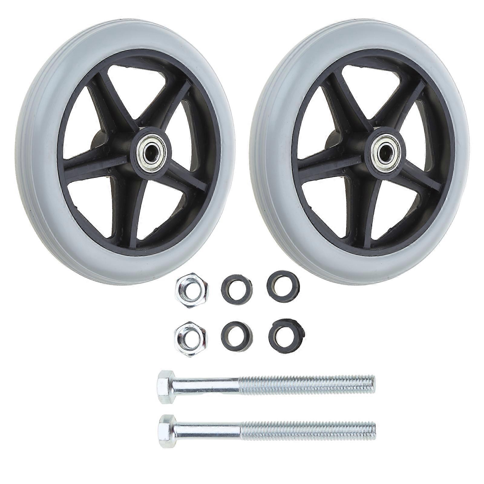 2pcs 6" Wheelchair Casters Small Cart Rollers Chair Wheels Accessories Multicolor