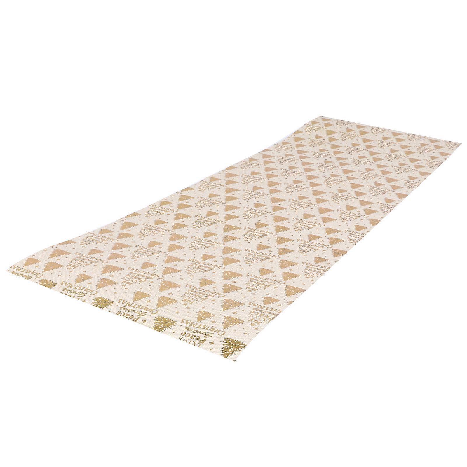 Holiday Table Runner Creative Christmas Tablecloth Linen Material Rectangular Shape For Special Events 1Pc