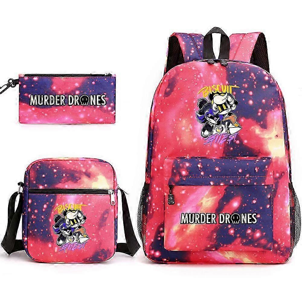 Murder Drones UZI School Bag Backpack Pencil Case Shoulder Bag Three-piece Set _35