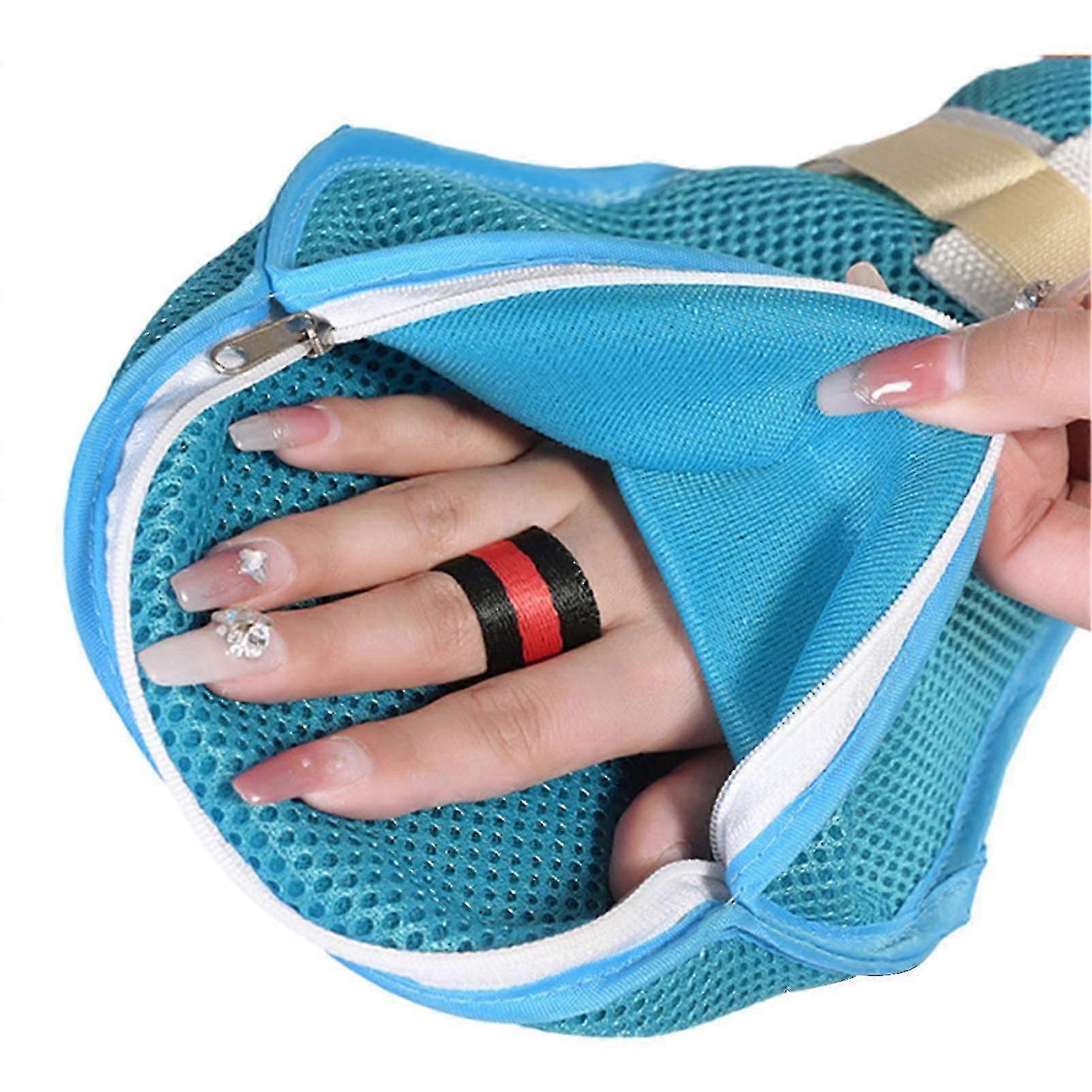 Adjustable restraint gloves for elderly patients - anti-scratch safety mitts