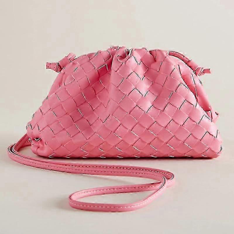 حقيبة صغيرة للنساء Bebetter - حقيبة هلال جلدية منسوجة بتصميم إيطالي