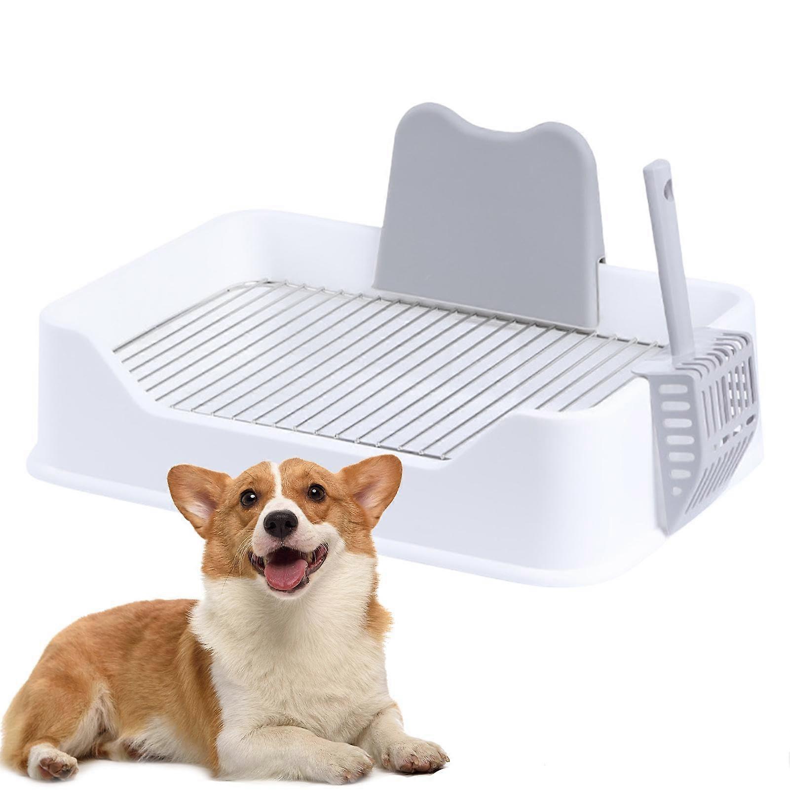Dog Potty Training Mat Mesh Puppy Toilet Tray, Dog Pee Pad Holder Pet Mesh Litter Box with Grid, Puppy Potty Tray with Removable Design