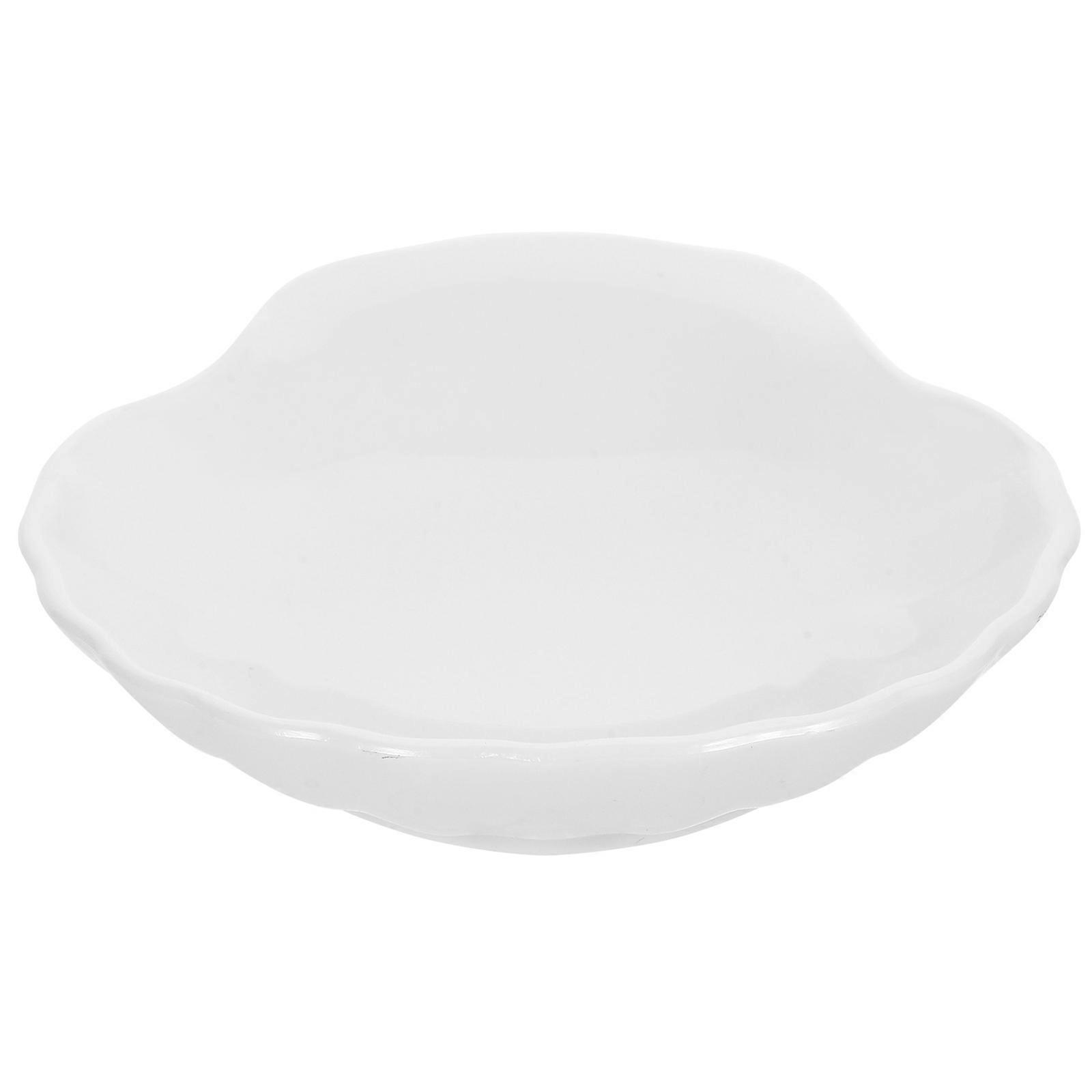 Shell Shaped Plastic Soap Dish Holder with Drainage for Bathroom and Kitchen Use, White