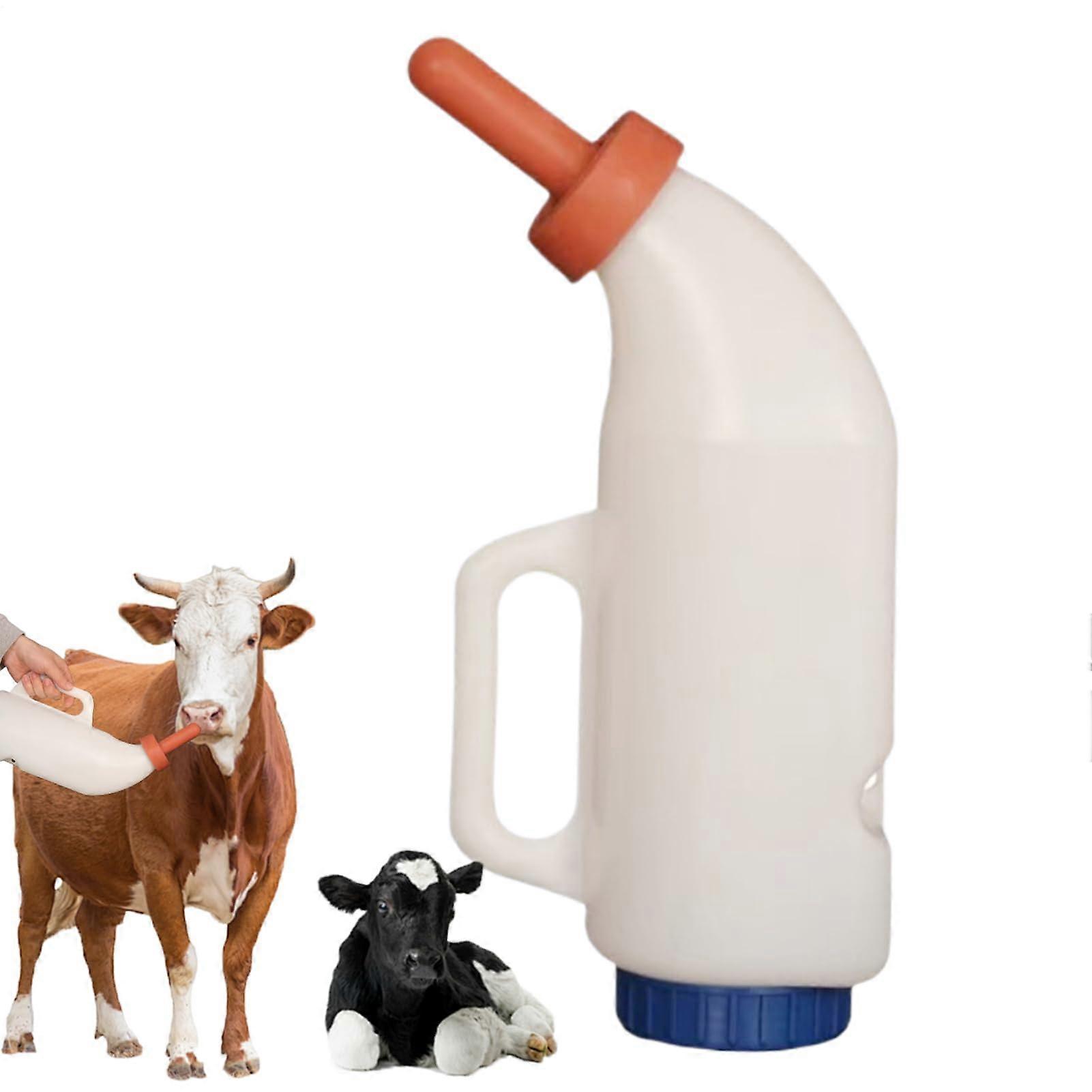 Goat Feeding Bottle - Large Capacity Clear Scale Milk Bottle for Calves and Young Animals - Durable Feeding Container
