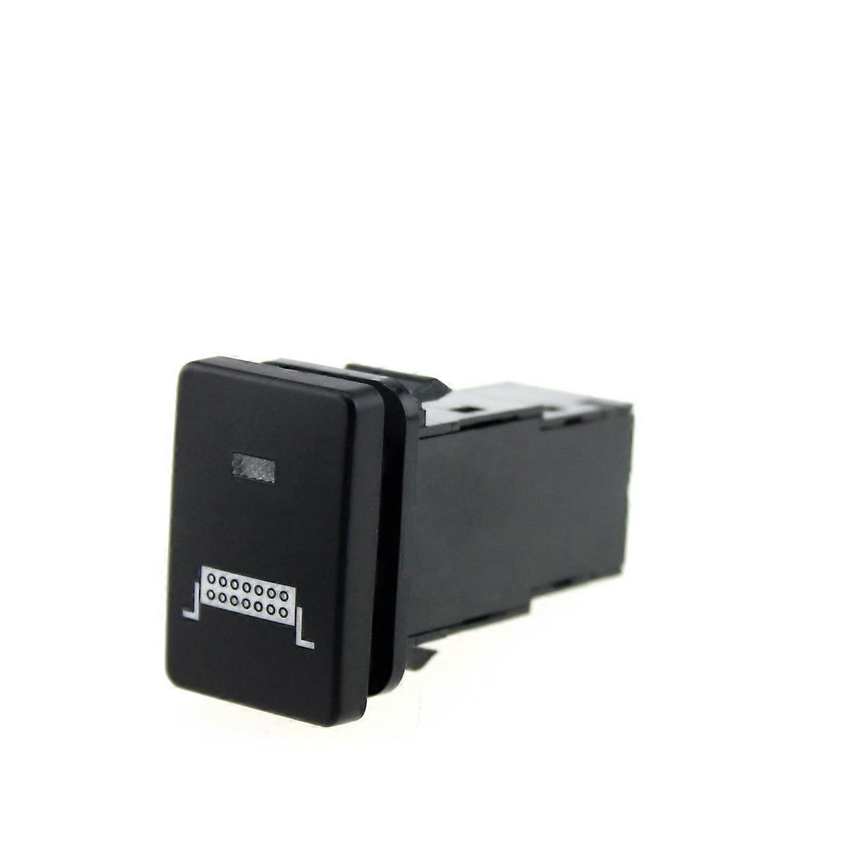 Push Button Rocker Black Blue 38.1*22.4mm Abs Material Led Light 1Pack