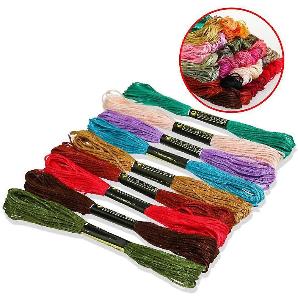 100pcs Cross Stitch Embroidery Thread Craft Kit Cotton String for Women Assorted Colors