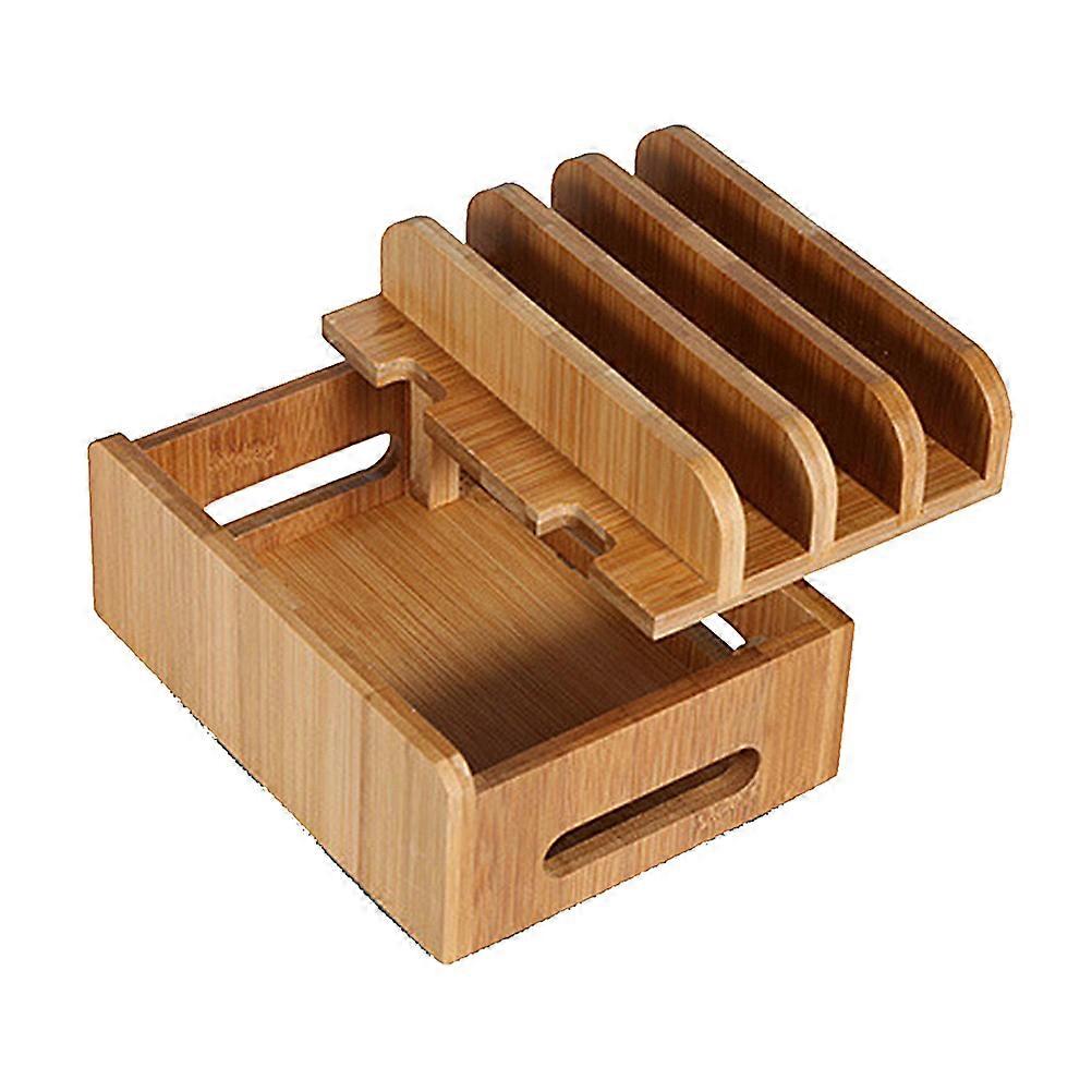Bamboo Phone Holder for Watching Videos Creative Chocolate Bamboo Stand for Phone Use 7.5 x 4.2