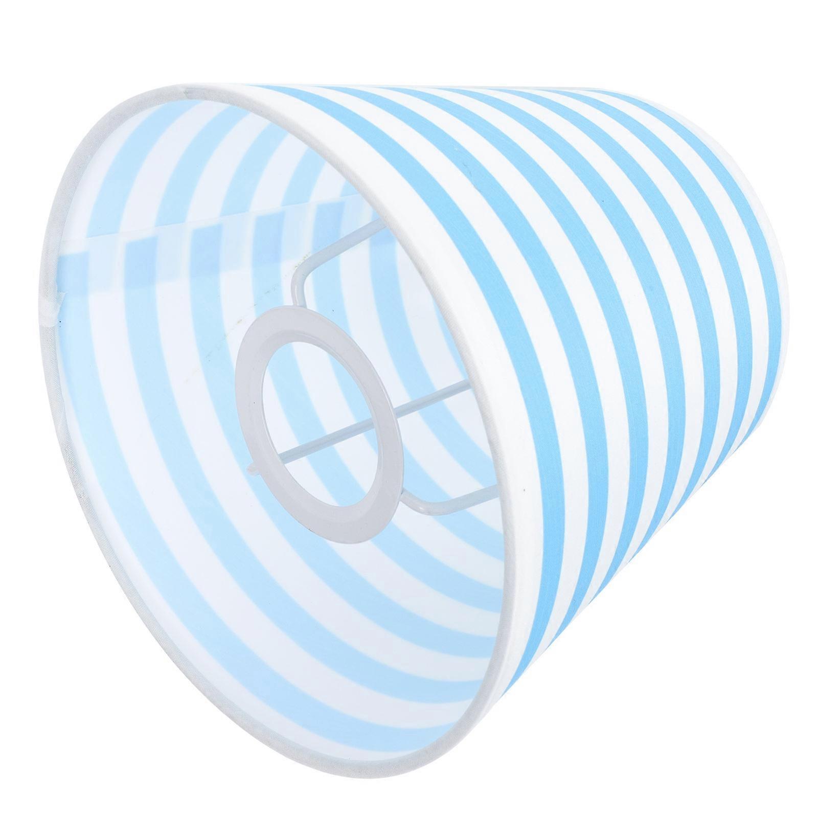 Creative Cylinder Lampshade Sky-Blue Fabric Diffusion Home Decoration 1Set