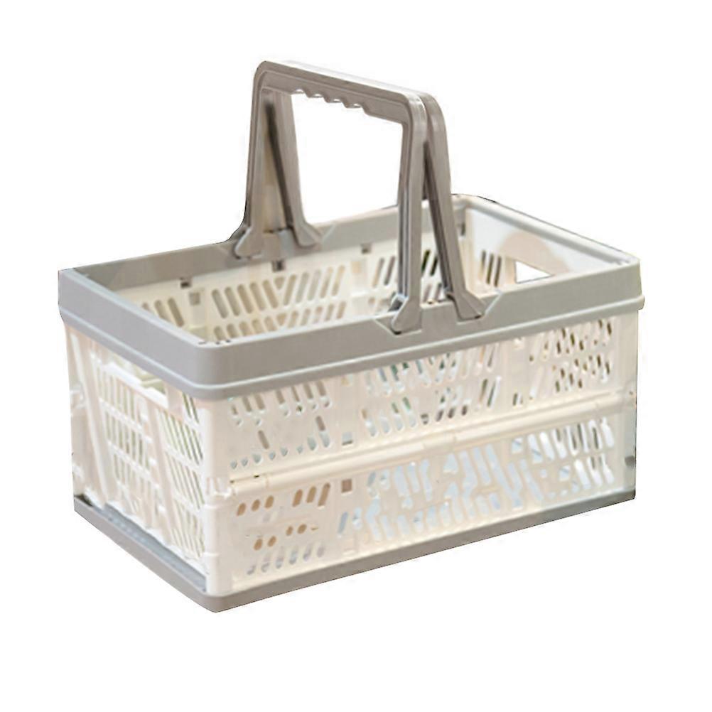 Creative Foldable Storage Basket For Snacks And Vegetables Ideal For Indoor Use In Grey Color With Strong Structure 1Set